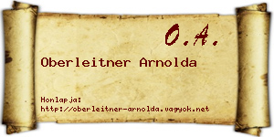 Oberleitner Arnolda névjegykártya